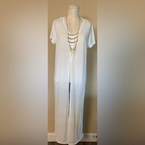 . Rouge Collection Cami cover up With Slit Down Center And Necklace